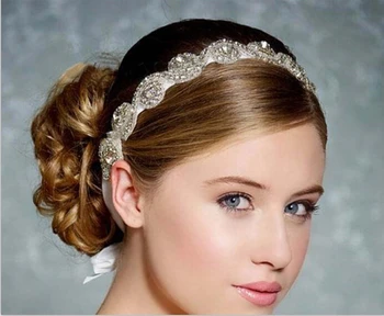 

2016 Fashion Rhinestone Tiaras Headband Glitter Hair Jewelry Women Wedding Hair Accessories For Bride Accessires Headwear