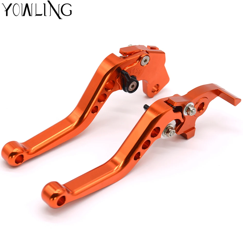 Aluminum Brake Clutch Levers Short Adjustable Brakes Handbrake For KTM