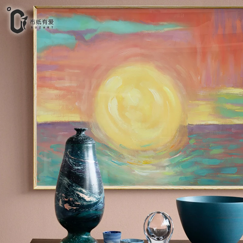 

Buzart Europe impressionistic canvas prints paintings with scenery pattern for home-decor abstract picture.