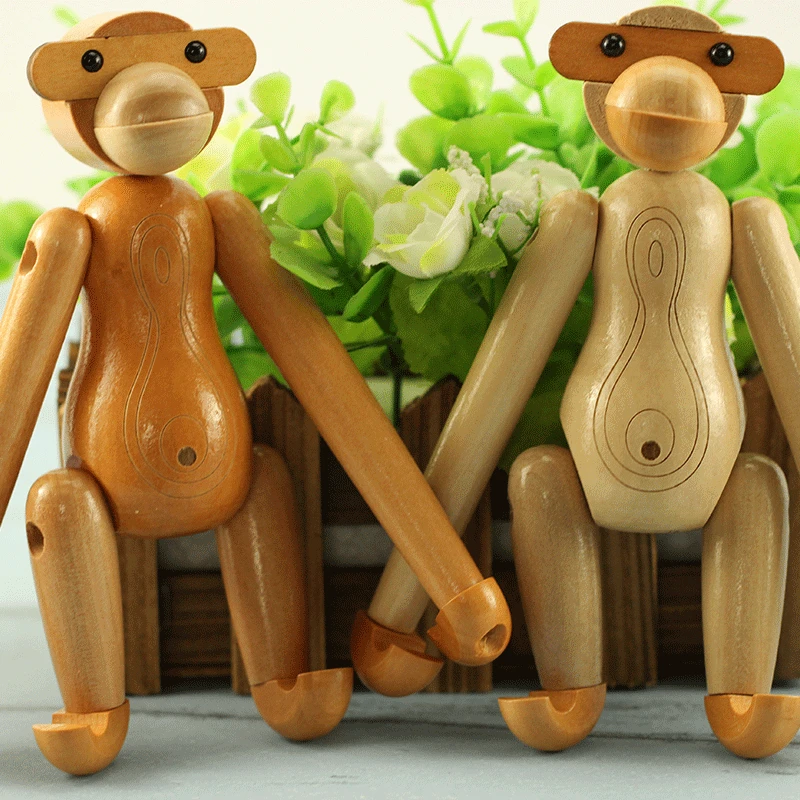 

Cartoon Wood Animal Monkey Figure Rotatable Cellphone Holder Accessories Kids Gifts Children Toy