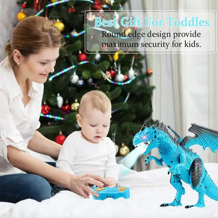 Игрушка динозавр с дистанционным управлением и изображением дракона, ходячий светильник, детская игрушка, подарки S7JN