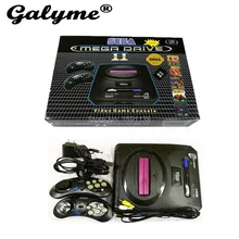 Nueva llegada 16 Bit Sega Mega Drive MD2 tarjetas REPRODUCTOR DE Consola de Videojuegos Tv familiar Retro consola de videojuegos con 2 controladores