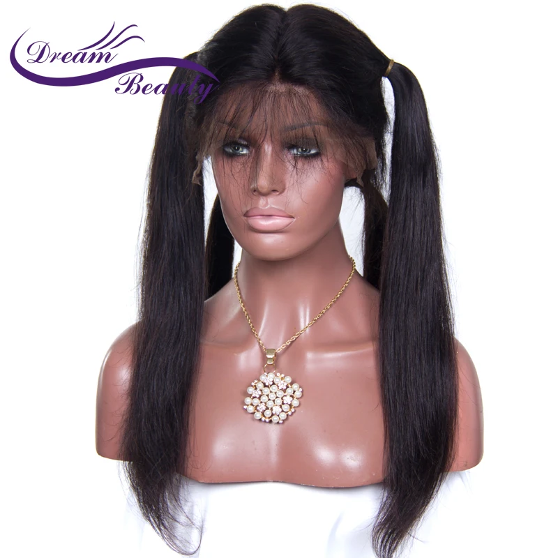 Dream Beauty 250 Density Straight Brazilian Lace Front Wigs With Baby Hair 8-24 Inch Remy Human Hair lace Wigs Natural Hairline