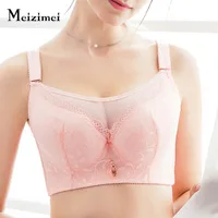 Meizimei woman'bra сексуальный бюстгальтер-минимайзер без косточек с эффектом пуш-ап bh DEF120 размера плюс кружевной бюстгальтер на косточках для девушек