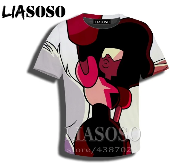 Футболка LIASOSO с 3d принтом, Мужская Уличная футболка с аниме Harajuku, Детская футболка со Стивеном, Детская футболка с короткими рукавами, E560 - Цвет: 16