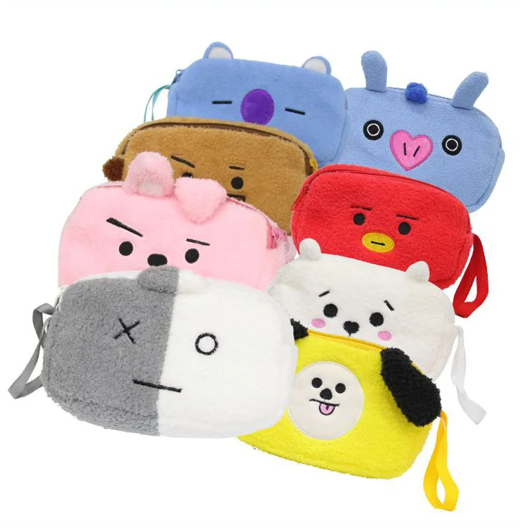 

Korean Anime bullet proof Youth League plush doll zero coin bags wool bag mini bag girl portable bagCARTOON