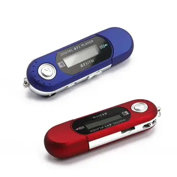 

New Digital Mini USB MP3 Music Player FM Radio Function With TF Card Slot LCD Screen Portable USB Flash Drive With Earphone