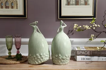 

Europe Retro ceramic girls lady beauty statue home decor crafts room decoration ornament porcelain figurines wedding decorations