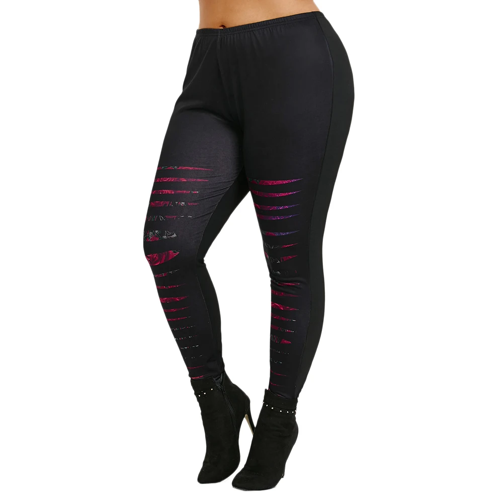 Wipalo Women Leggings High Waist Elastic Plus Size 5XL