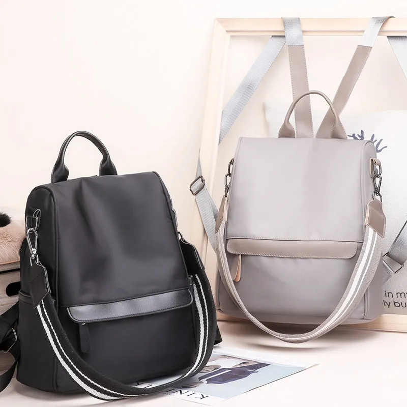 

Anti-theft Women Backpack Nylon Casual School Bookbag travel Bags for Teenage Girls Ruckpack laptop Backpack ladies bagpack W187