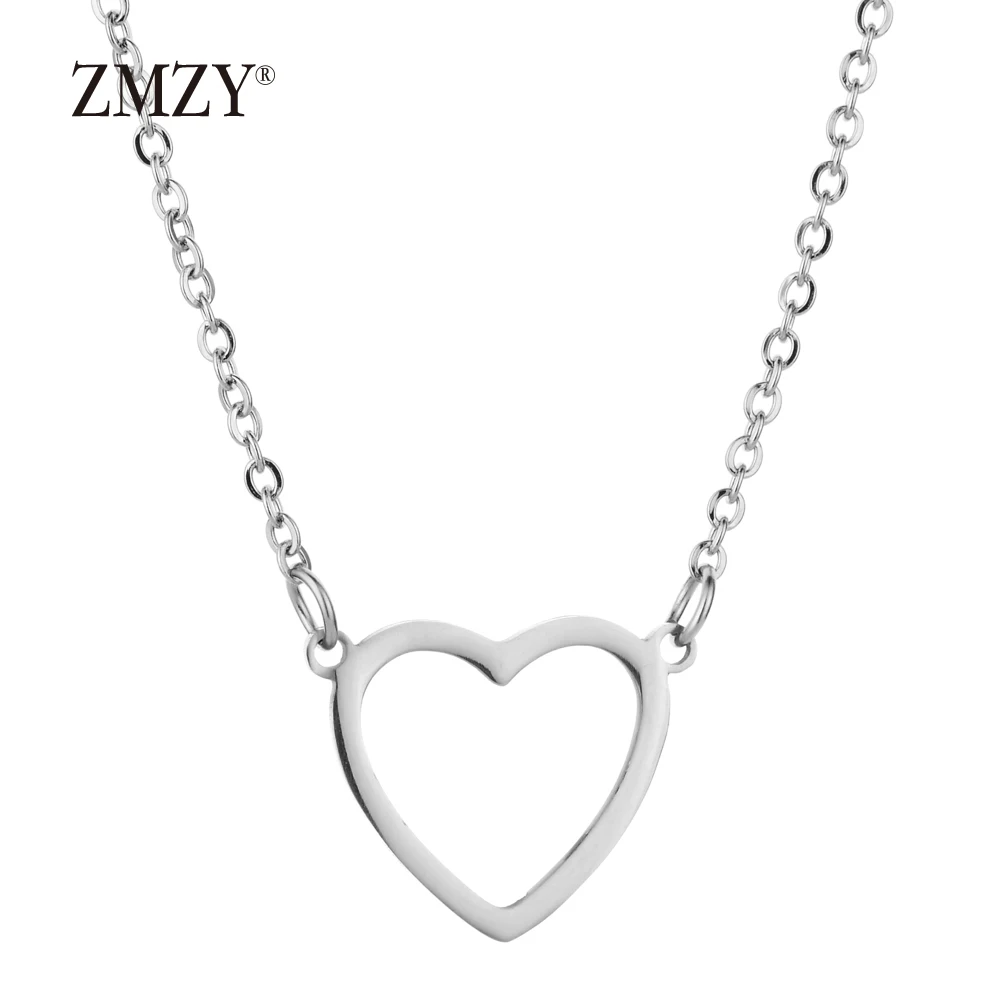 ZMZY Love Мальчики Подвеска для девочек золото/серебро цвет ожерелье из нержавеющей стали кулон ожерелье s для женщин модные ювелирные изделия подарок - Окраска металла: KD033