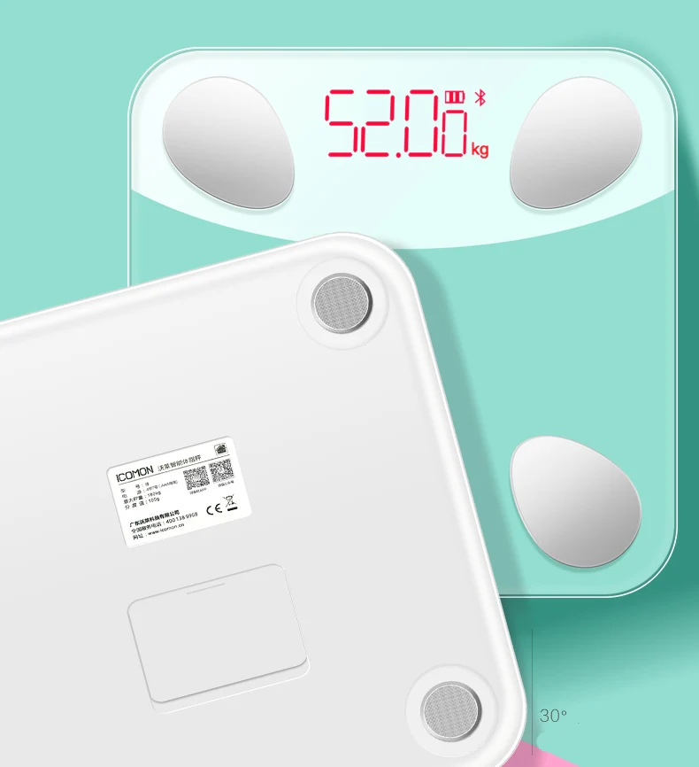 Горячие Ванная комната Мини Весы напольные электронные жира Clever тела Вес цифровые весы smart weegschaal ios 9,0 Android 4,4 синий розовый