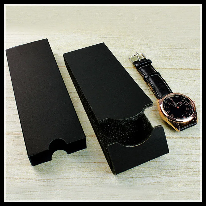 

high quality luxury leather watch box case black new watches boxes Folding Bangle Jewelry bracelet holder Packaging Carton Gift