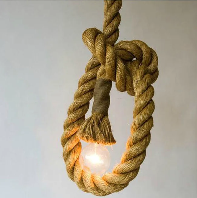 

American country style creative personality for Nordic retro rope chandelier lamps for  room restaurant