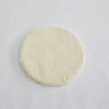 

Round artificial plush faux fur non-slip tableware Mats Pads white