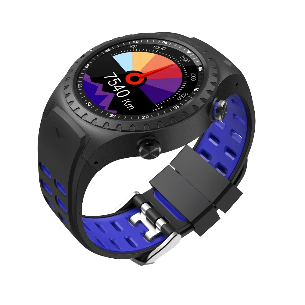 Смарт-часы мужские 1,3 ''Bluetooth 4,0 монитор сердечного ритма во время сна gps Компас Барометр шагомер IP65 водонепроницаемые спортивные умные часы - Цвет: Синий