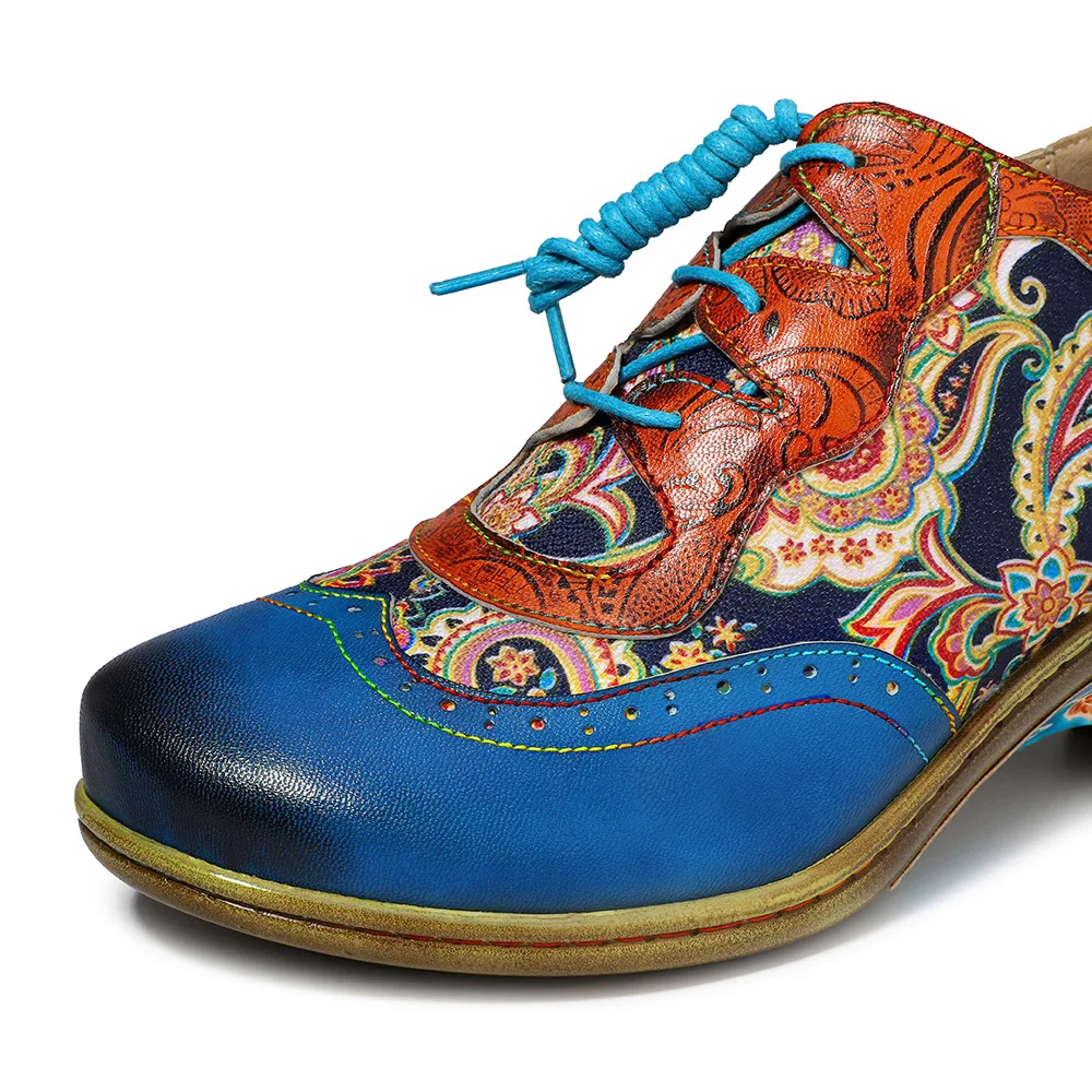 Женские туфли-лодочки в винтажном стиле в богемном стиле; женские весенне-летние туфли из натуральной кожи на высоком квадратном каблуке; женская обувь на молнии с принтом