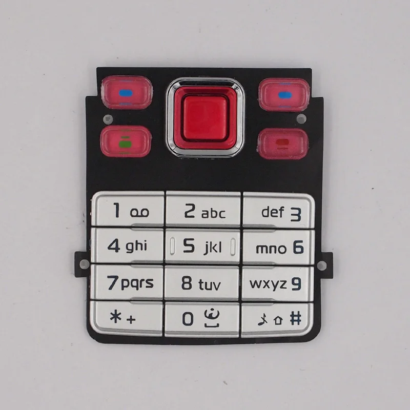 BaanSam новые английские кнопки клавиатуры для Nokia 6300 запасные части - Цвет: Красный