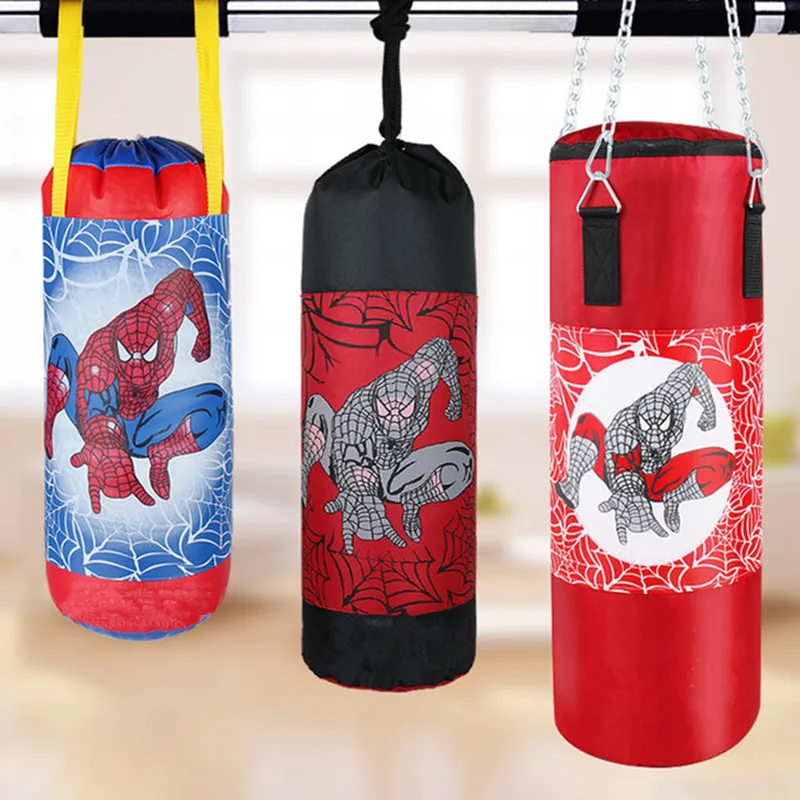 Kids Children Spider MMA Kick Boxing Bag with Gloves Hanging Muay Thai