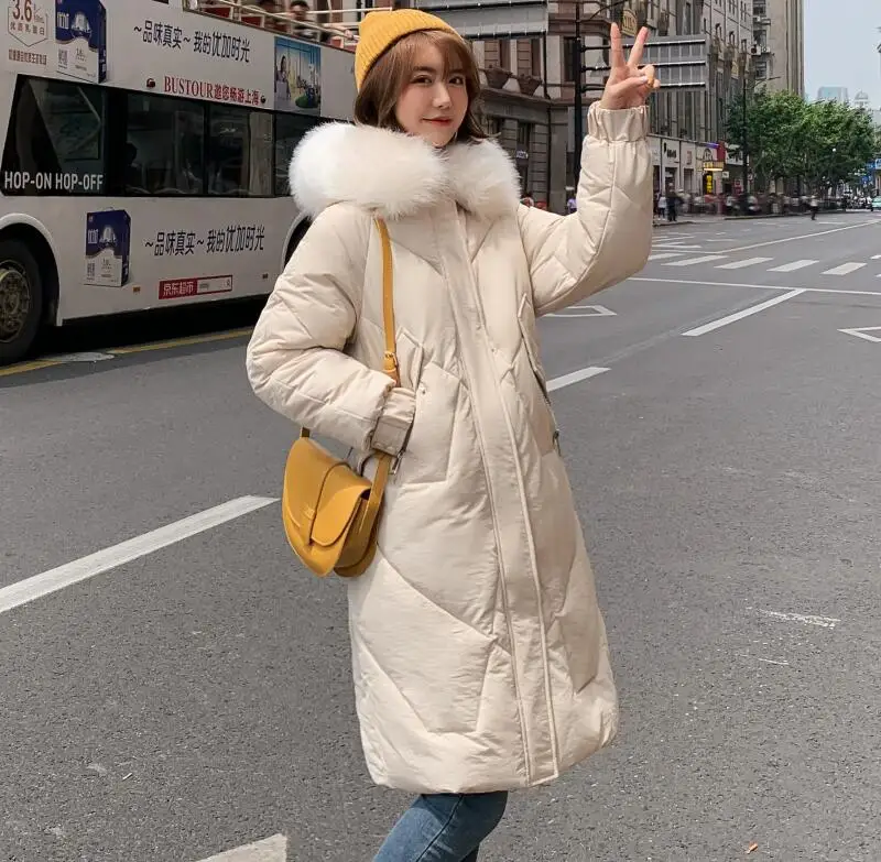 

New fashion snow wear ladies coats 2019 winter jacket women parka long outerwear jackets female