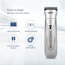 Профессиональная Точная машинка для стрижки волос, электрический триммер для волос, 200-240 В, перезаряжаемый станок для бритья лысой, инструменты для домашнего парикмахера 3738