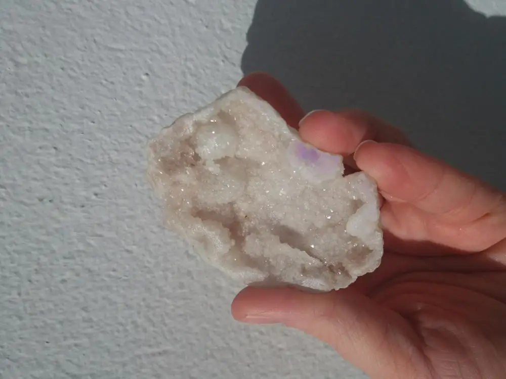 Sunligoo 1x сырье натуральный титановое покрытие камень, кристалл, кварц кластер Druzy Geode образец Декор-0.28lb-0.35lb Коллекционные камни