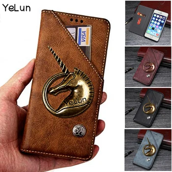 

YeLun Retro For OnePlus 6 Case Cover 6.28inch 3D Unicorn Wallet Flip PU Leather Card Stand Cover Case Book Phone Case
