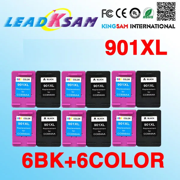 12x чернильные картриджи совместимые с hp901 901XL для 901 OfficeJet 4500 J4580 J4550 J4540 J4680 J4535 J4585 J4624
