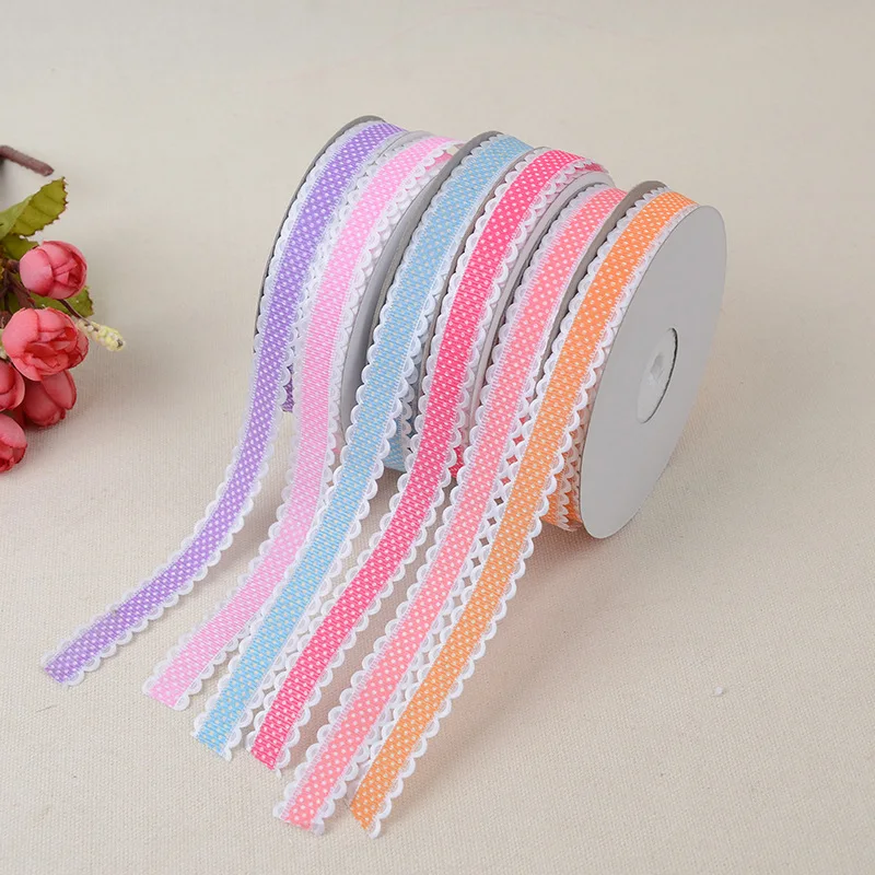 

Small Dot Ultrasonic Embossing Belt Craft Accessories 1.5cm * 20 Yards Gift Packaging DIY Handmade Clothing Accessories