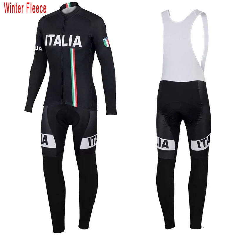 

New Italy ITALIA cycling jersey men long sleeve Sets Winter Fleece & no Fleece clothing MTB Mountain thermal wool Bike jersey