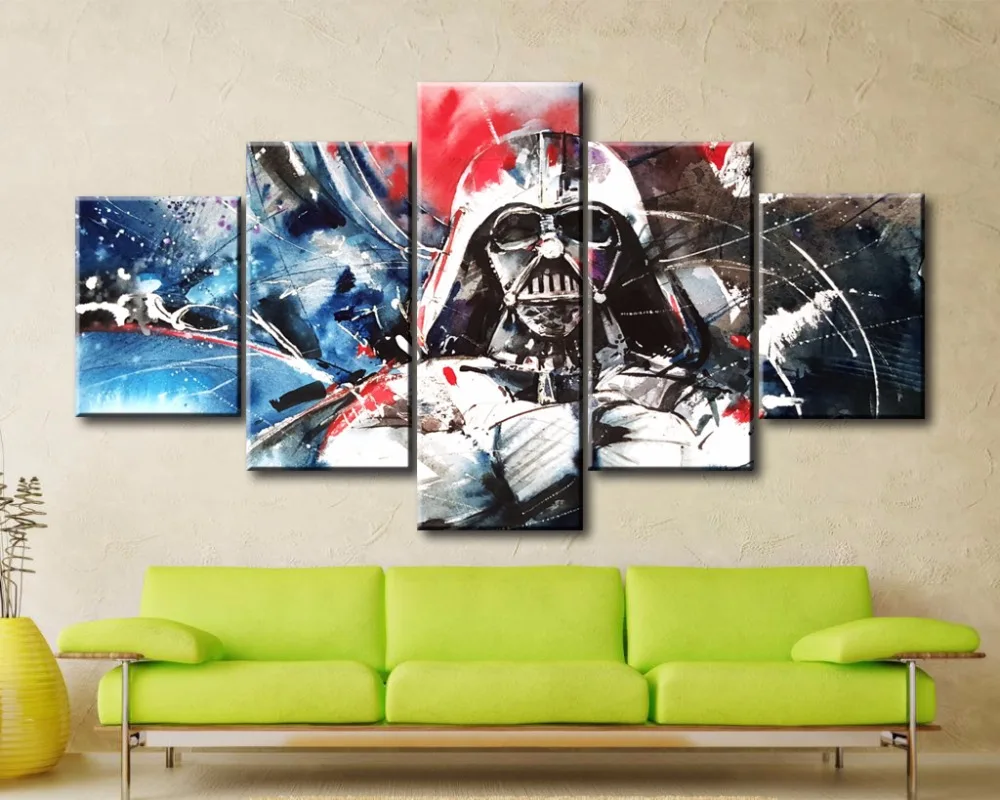 

5 Pieces Modern Home Decor For Living Room Movie Poster Darth Vader Star Wars Canvas Printed Wall Art Painting Pictures Artwork