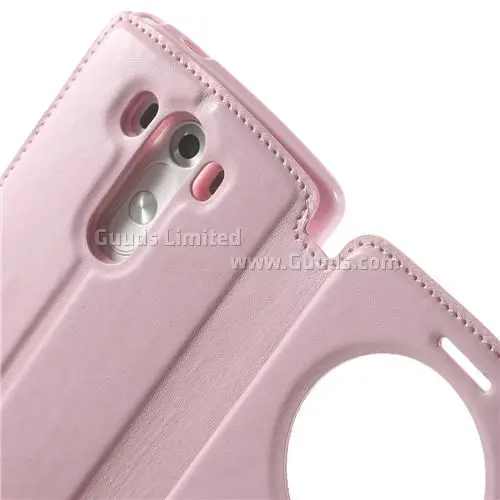 Roar Korea Noble Quick Circle Leather Flip Cover for LG G3 D850 D855 LS990 - Pink