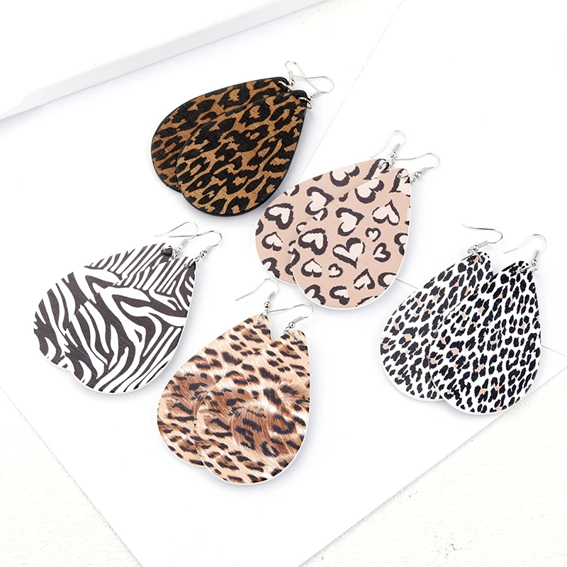 

Flashbuy 5 Color Wood Water Droplets Drop Earrings For Women Bamboo Geometric Statement Wooden Party Jewelry Accessories