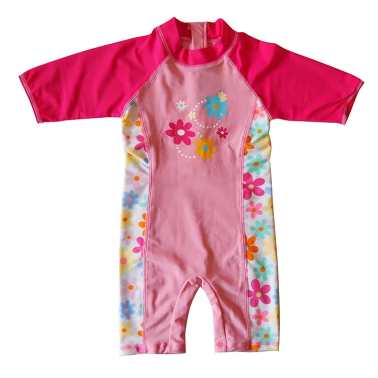 New 2015 children swimwear girls bathing suit baby uv protection