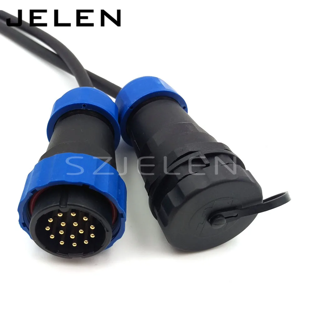  SD28TP-ZM 16 pin waterproof connector IP67 Industrial machinery automation power cable connector 16