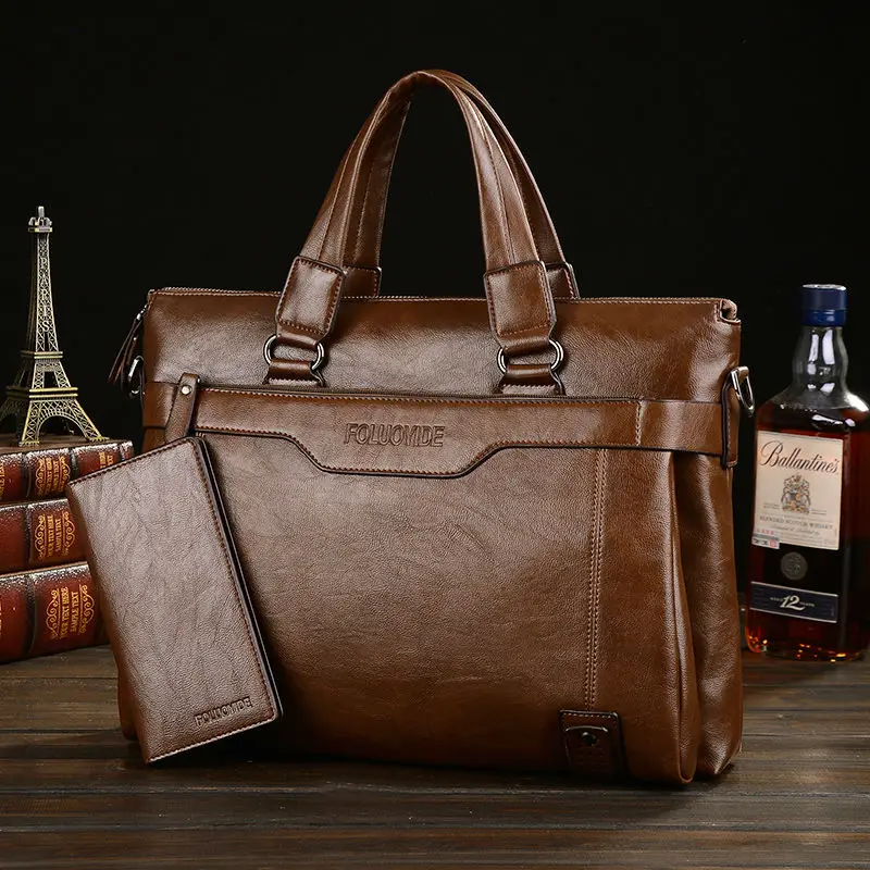 

Men's leather briefcases maleta brand luxury Crossbody Bagsmens for man 2016 Fashion Leisure Business Men's Bags