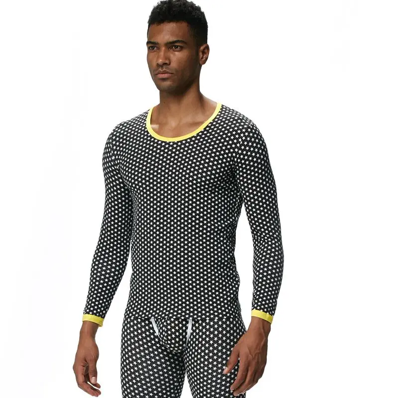 JOCKMAIL Brand Men Thermal Underwear Long Johns Sets 2pcs tops+pants Bottom Underwear cueca Gay Underwear leggings Underpants