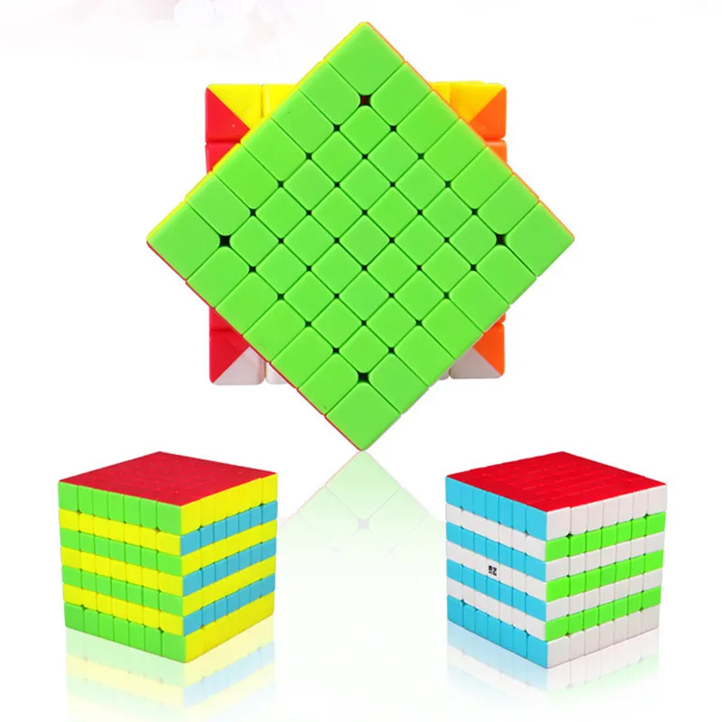 QIYI QiXing S 7x7x7 кубик рубика Magic speed Cube Stickerless Professional Puzzle Cubes головоломка для взрослых плавно поворачивается игрушки для детей