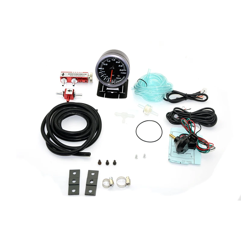 60MM Car Turbo Boost Gauge 3Bar + Adjustable Turbo Boost Controller Kit