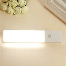 CLAITE светодиодный светильник для кухонных шкафов с датчиком движения, лампа для спальни, кровати, перезаряжаемая USB лампа для кухонного шкафа, шкафа, ночной Светильник 150LM