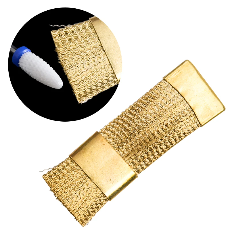 Dmoley маникюрная щетка для ногтей Cooper Wire Cleaner аксессуары для ногтей Золотой Цвет сверло для ногтей щетка для чистки