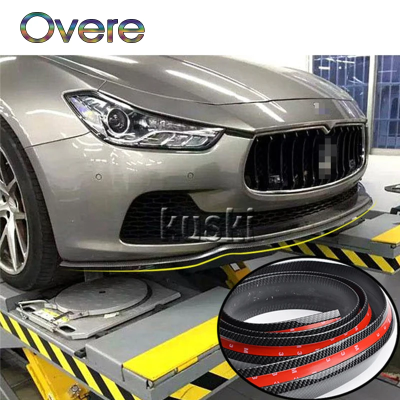 Overe 1 набор авто передний подбородок спойлер Углеродные наклейки для Mercedes W205 W203