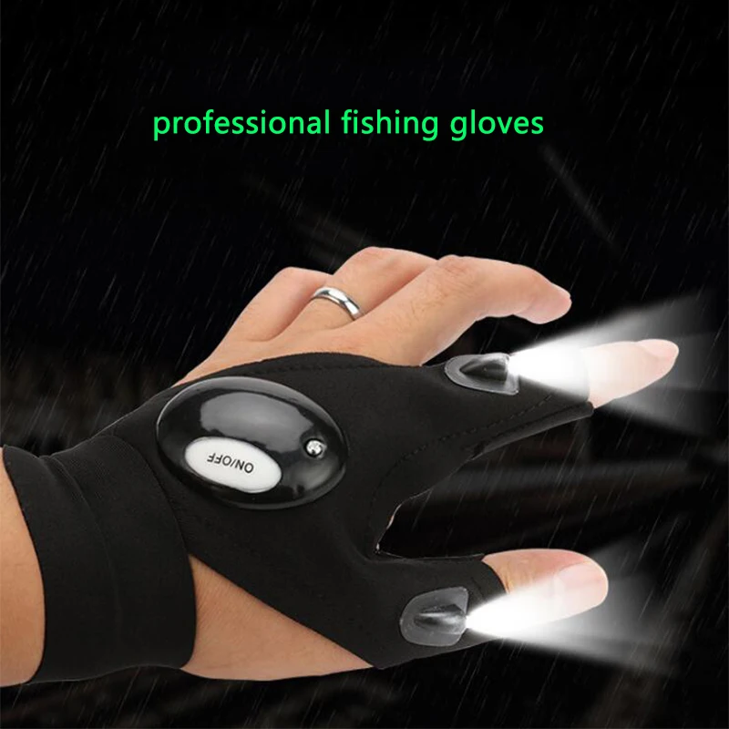 One Finger Gloves Led Light Waterproof finger protector Adjustable
