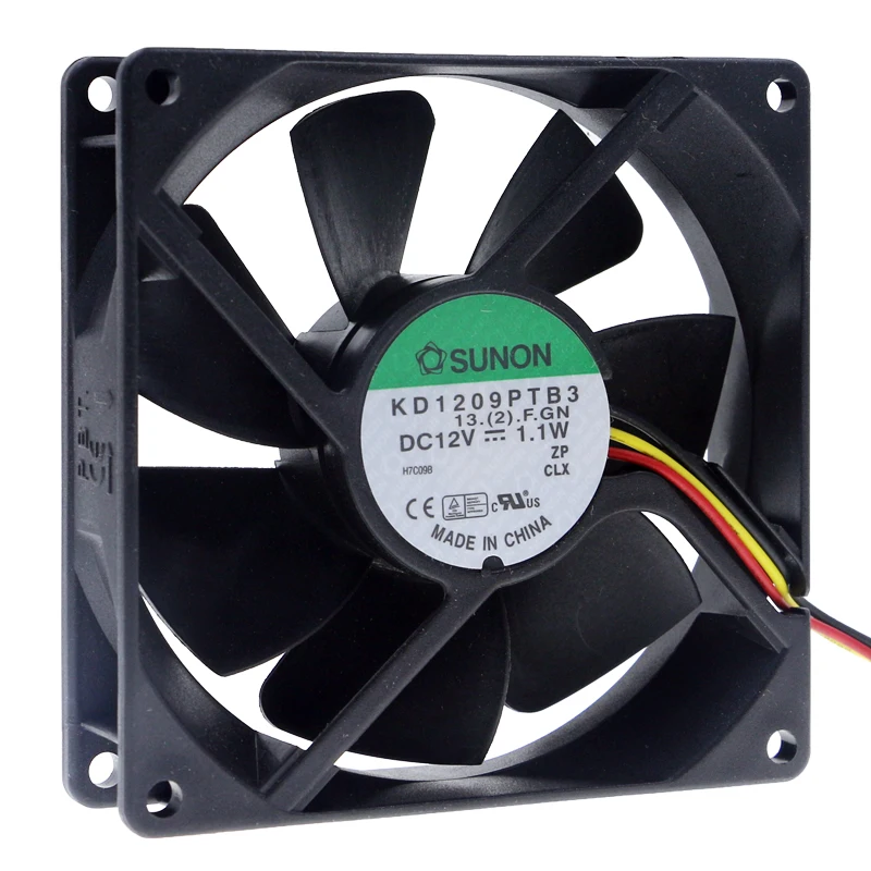 

Brand new original KD1209PTB3 9225 9025 92mm fan DC 12V 1.1W Mute 3-wire chassis cooling fan