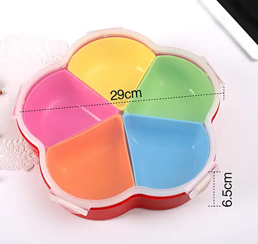 Household Candy Fruit Plate Snacks Dish Container With Lid