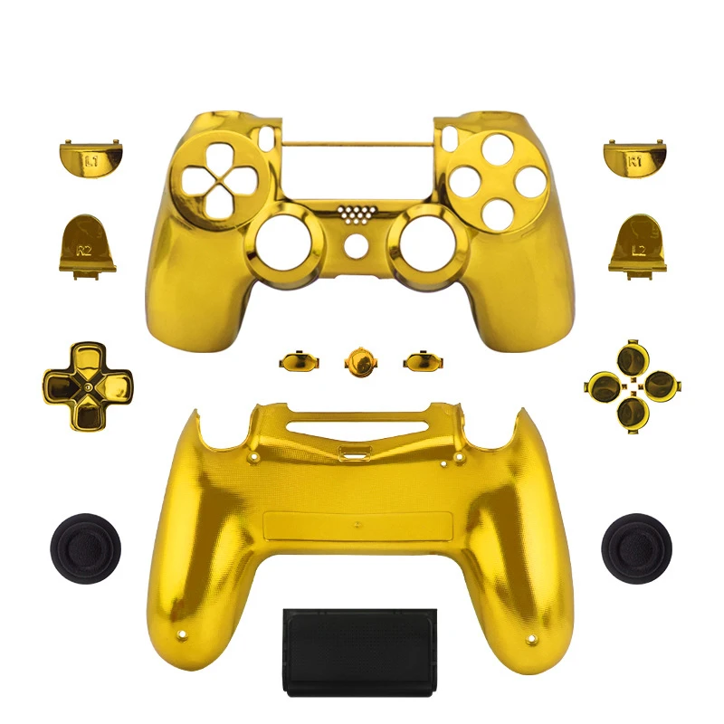 Gold Silver Chrome Red Blue Controller Front Back Shell For Sony Playstation 4 Dualshock 4 Ps4 Controller Replacement Parts Accessories Aliexpress