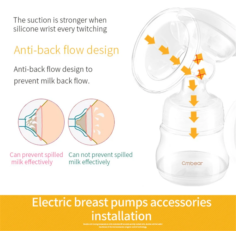 CMbear один молокоотсос электронный массажный сильный соска всасывания портативный молокоотсос USB бесплатный материал для кормления ребенка