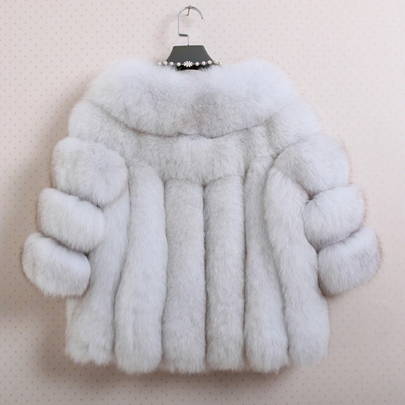 Женское пальто из искусственного меха, зимнее теплое 7 цветов, имитация лисьего меха, короткий параграф, круглый вырез, для молодых девушек, новинка, комфортное, Hn100