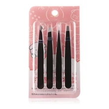 1 conjunto de aço inoxidável sobrancelha pinças para facial/cabelo encravado splint depilação sobrancelha plucker com caso de viagem ferramentas