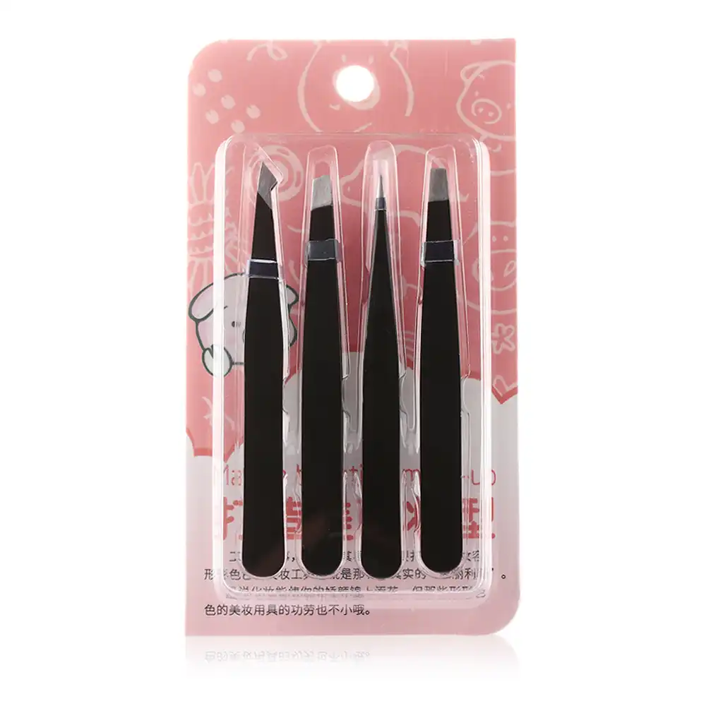 New 1 Set Stainless Steel Eyebrow Tweezers For Facial Ingrown